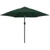 vidaXL Parasol de jardin en porte-à-faux avec LED 3 m vert