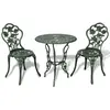 vidaXL Jeu de bistro 3 pcs Aluminium coulé Vert