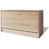 vidaXL Banc à chaussures 80 x 24 x 45 cm Chêne