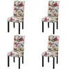 vidaXL Chaises à manger lot de 4 multicolore tissu