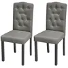 vidaXL Chaises à manger lot de 2 gris tissu