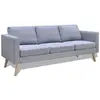 vidaXL Canapé à 3 places Tissu Gris clair