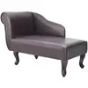 vidaXL Chaise longue Marron Similicuir