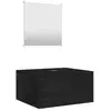 vidaXL Ensemble de meubles salle de bain 2 pcs noir bois d'ingénierie