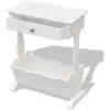 vidaXL Porte-revues Melrose Blanc