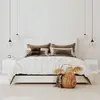 vidaXL Table de chevet 2 pcs avec tiroir Blanc