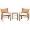 vidaXL Mobilier de bistro 3 pcs avec coussins Bambou