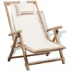 vidaXL Chaise de terrasse d'extérieur Bambou