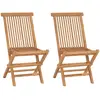 vidaXL Chaises pliables de jardin 2 pcs Bois de teck solide
