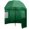 vidaXL Parapluie de pêche Vert 300x240 cm