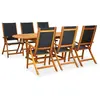 vidaXL Mobilier à dîner d'extérieur 7 pcs en Bois d'acacia solide
