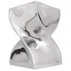 vidaXL Table auxiliaire / Tabouret Forme torsadée Aluminium Argenté