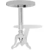 vidaXL Table auxiliaire ronde Aluminium Argenté