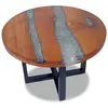 vidaXL Table basse Teck Résine 60 cm