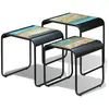vidaXL Tables gigognes 3 pcs Bois de récupération massif
