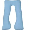 vidaXL Coussin de grossesse 90 x 145 cm Bleu clair