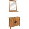 vidaXL Mobilier de salle de bain Bois de pin massif
