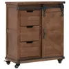 vidaXL Armoire de rangement Bois de sapin massif 64x33,5x75 cm Marron