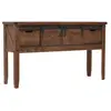 vidaXL Table console Bois massif de sapin 131 x 35,5 x 75 cm Marron