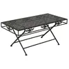 vidaXL Table basse pliante Style vintage Métal 100 x 50 x 45 cm Noir