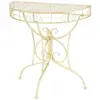 vidaXL Table d'appoint Vintage Demi-ronde Métal 72x36x74 cm Doré
