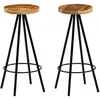 vidaXL Chaises de bar lot de 2 bois de manguier solide