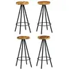 vidaXL Chaises de bar lot de 4 bois de manguier solide