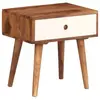 vidaXL Table de chevet Bois massif de Sesham 45 x 30 x 45 cm