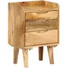 vidaXL Table de chevet Bois de manguier massif 40 x 30 x 59,5 cm