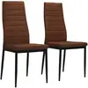 vidaXL Chaises à manger lot de 2 marron tissu