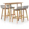 vidaXL Mobilier à dîner d'extérieur 5 pcs Bois d'acacia solide
