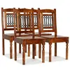 vidaXL Chaises à manger lot de 4 bois massif avec finition