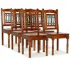 vidaXL Chaises à manger lot de 6 bois massif avec finition