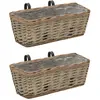 vidaXL Jardinière de balcon 2 pcs Osier avec doublure en PE 40 cm