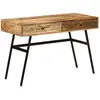vidaXL Bureau avec tiroirs Bois solide de manguier 110x50x76 cm