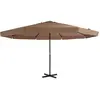 vidaXL Parasol d'extérieur avec poteau en aluminium 500 cm Taupe