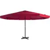 vidaXL Parasol d'extérieur avec mât en aluminium 500 cm rouge bordeaux