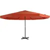 vidaXL Parasol d'extérieur avec mât en aluminium 500 cm terre cuite