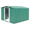 vidaXL Abri de jardin 257x298x178 cm Métal Vert