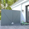vidaXL Auvent latéral pliable de terrasse Gris 300 x 200 cm