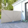 vidaXL Auvent latéral pliable de terrasse Crème 400 x 200 cm