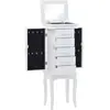 vidaXL Armoire à bijoux sur pieds Blanc