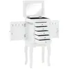 vidaXL Armoire à bijoux sur pieds Blanc 246960