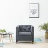 vidaXL Fauteuil Gris Tissu