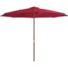 vidaXL Vidaxl Parasol D'extérieur Avec Mât En Bois 350 Cm Bordeaux