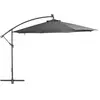 vidaXL Parasol en porte-à-faux avec poteau Aluminium 350 cm Anthracite