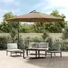 vidaXL Parasol en porte-à-faux avec poteau en aluminium 350 cm Taupe