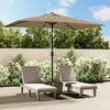 vidaXL Parasol avec mât en métal 300 x 200 cm Taupe