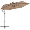vidaXL Parasol en porte-à-feux avec poteau en aluminium 300 cm Taupe