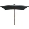 vidaXL Parasol d'extérieur avec mât en bois 200x300 cm anthracite